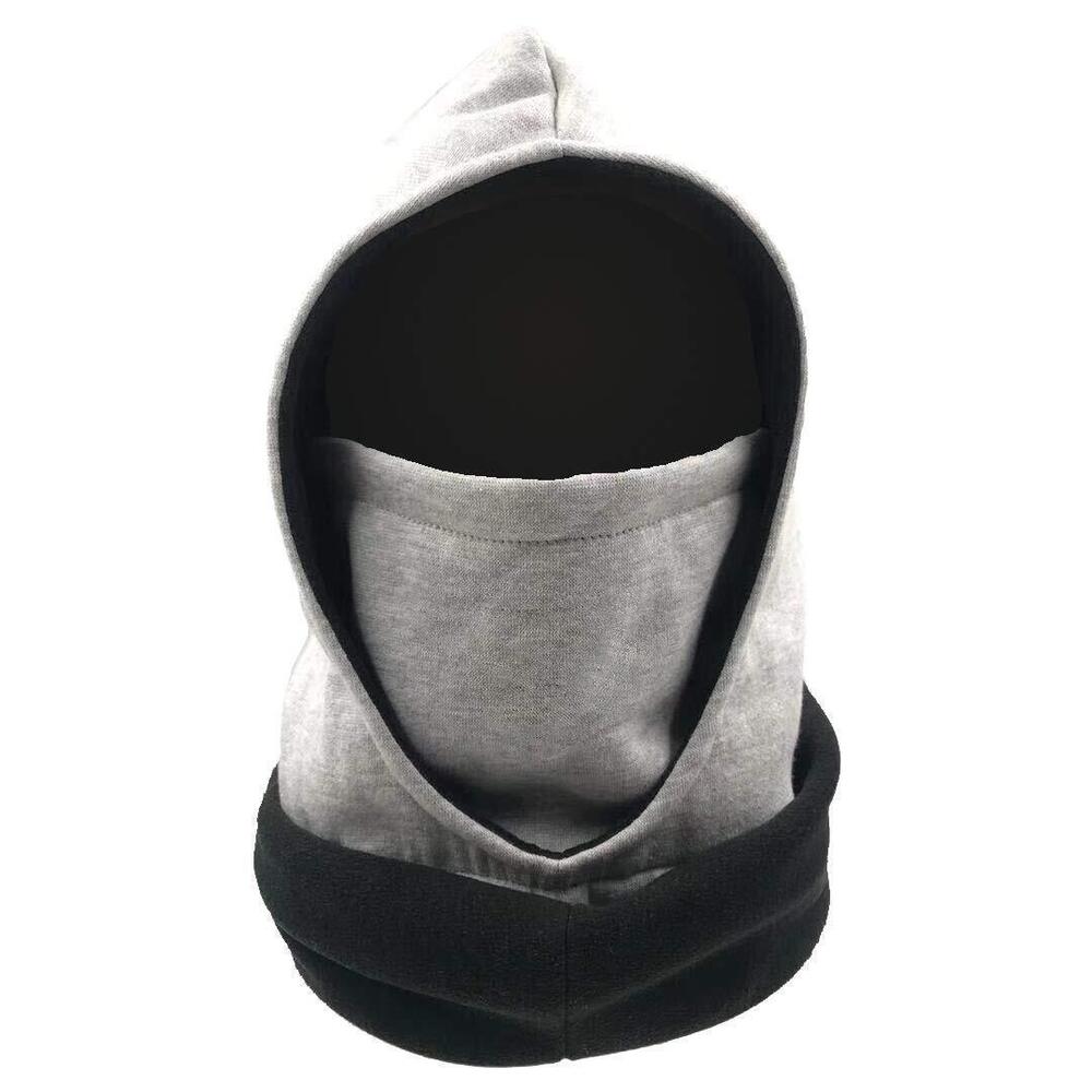 4674 Hooded Scarf Grey Solid